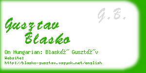 gusztav blasko business card