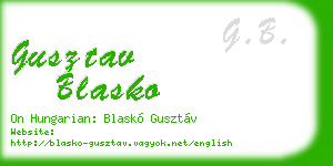 gusztav blasko business card